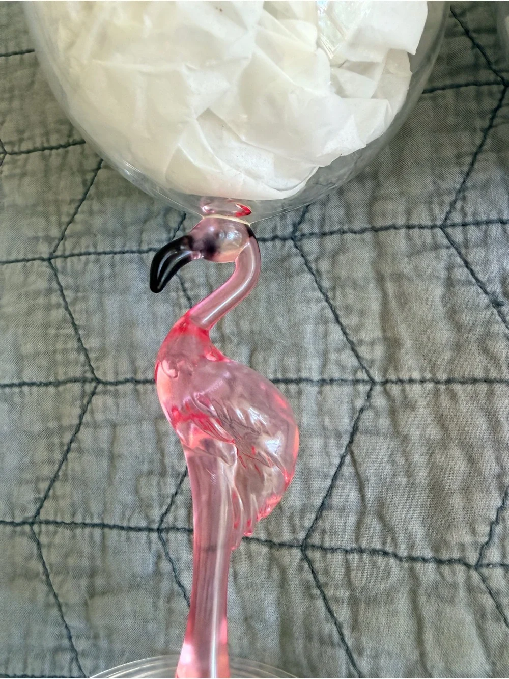 Novagratz At Home Pink Flamingo Plastic Wine/Drink Glasses Set Of 2 NEW